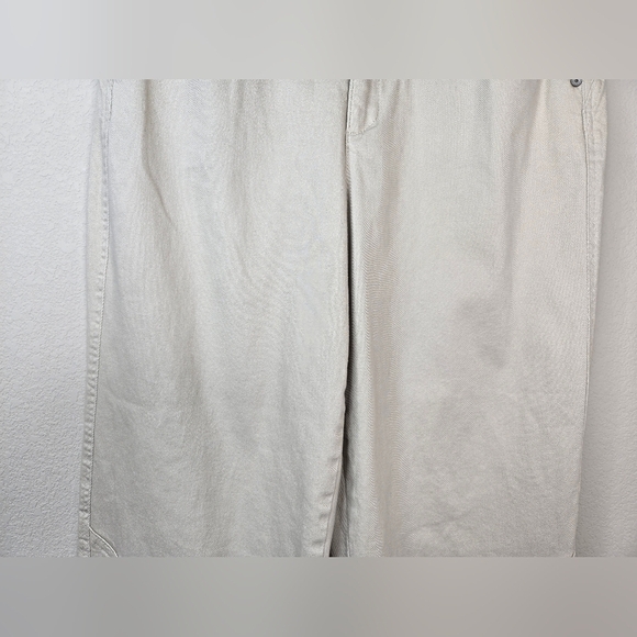 Democracy Ab Technology Womens Barrel Leg Pants Sz 8 Off White Cotton Blend - Picture 3 of 12